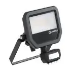 Ledvance Projecteur LED Aluminium Noir 17W 2400lm 100D - 840 Blanc Froid | IP65 - Détecteur De Mouvement Et De Lumière - Symétrique