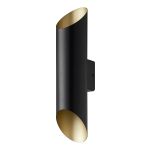 D'Lite Wandlamp Nura Aluminium Zwart Up & Down 7W 250lm - 830 Warm Wit | IP44
