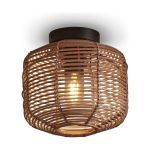 Good&Mojo Plafondlamp Tanami Rattan Bruin | Geschikt voor 1x E27 