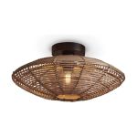 Good&Mojo Plafondlamp Tanami Rattan Bruin | Geschikt voor 1x E27 
