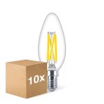 Voordeelpak 10x Philips MASTER LED E14 Kaars Filament Helder 5.9W 806lm - 922-927 Dim To Warm | Beste Kleurweergave - Dimbaar - Vervangt 60W