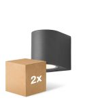 Duopak D'Lite Wandlamp Vossem Aluminium Zwart| IP54 - Geschikt voor 1x GU10