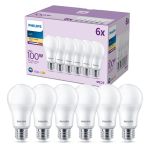 Voordeelpak 6x Philips Lamp LED E27 Peer Mat 13W 1521lm - 827 Zeer Warm Wit