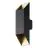 D'Lite Wandlamp Nura Aluminium Zwart Up & Down 7W 250lm - 830 Warm Wit | IP44