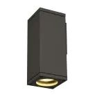 SLV Theo Wandlamp Aluminium Grijs Vierkant | Buitenverlichting - IP44 - Geschikt voor 1x GU10 