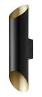 D'Lite Wandlamp Nura Aluminium Zwart Up & Down 7W 250lm - 830 Warm Wit | IP44
