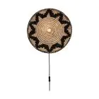 Good&Mojo Wandlamp Andros Zwart/Natural | Geschikt voor 1x E27 