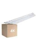 Voordeelpak 4x Noxion Montagebalk Click Reflector V2 LED T8 | Geschikt voor 2x 120cm LED Buis