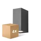 Voordeelpak 4x D'Lite Wandlamp Vrebos Aluminium Zwart Up&Down | Geschikt Voor 2x GU10