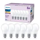 Voordeelpak 6x Philips Lamp LED E27 Peer Mat 7W 806lm - 827 Zeer Warm Wit