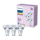 Voordeelpak 3x Philips LED Spot GU10 PAR16 5W 355lm 36D - 827 Zeer Warm Wit